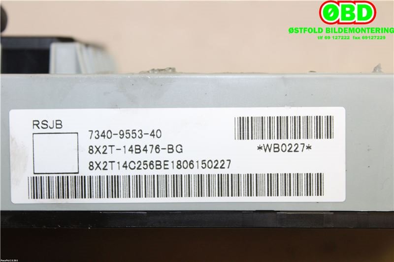 Sikringsboks til Jaguar XF 2008-2015 (X250) (X250) (JAGUAR|C2Z11616|C2Z13687|8X2T14B476BG)
