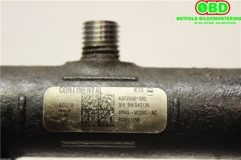 Dyseskinne (fuelrail) til Jaguar XF 2008-2015 (X250) (X250) (JAGUAR|JDE4062|A2C20001330|4R8Q9D280AC)