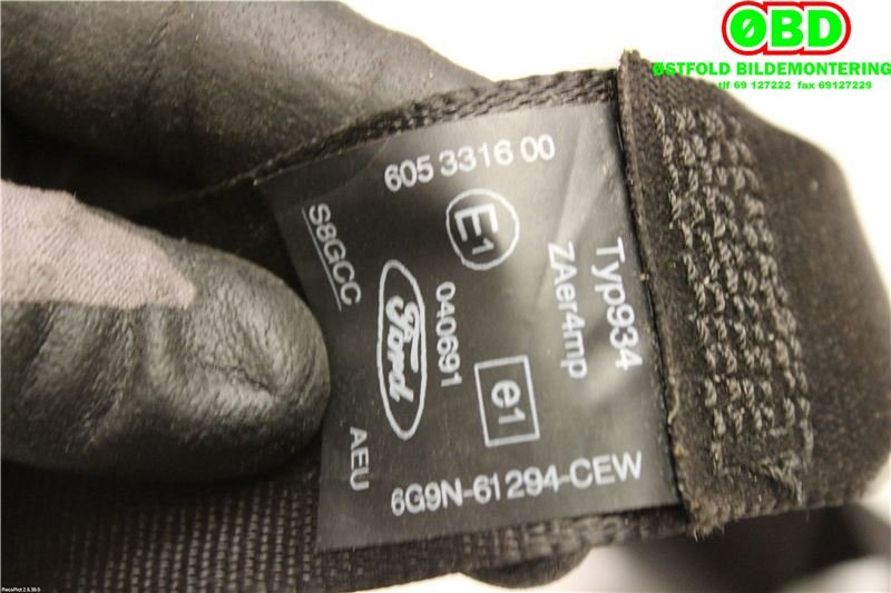 Airbag beltestrammer til Ford S-Max 2006-2010 (Type I, Fase 1)  (FORD|1728987||6G9N61294CEW)