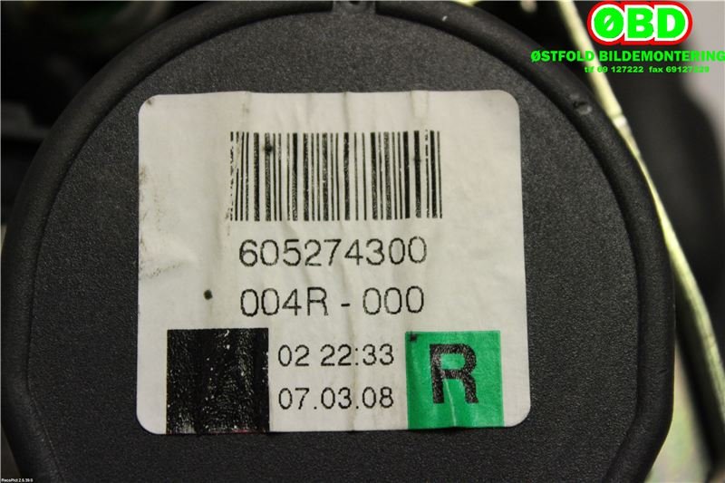 Airbag beltestrammer til Ford S-Max 2006-2010 (Type I, Fase 1)  (FORD|1728987||6G9N61294CEW)