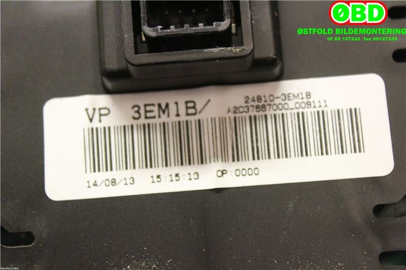 Instrumentpanel til Nissan Leaf 2011-2017 (Type I)  (NISSAN|248103EM1B|)