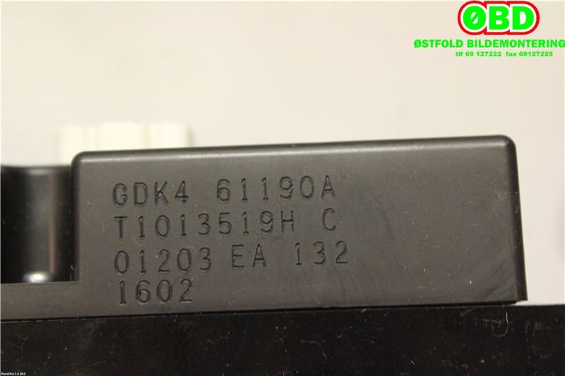 Varmeapparat betjening til Mazda 6 2010-2013 (Type II, Fase 2)  (MAZDA|GD4K61190A|)