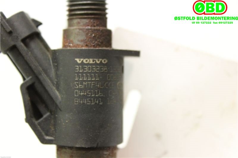 Dyse innsprøyting diesel til Volvo V70 2007-2013 (Type III, Fase 1)  (VOLVO|36001113|0445116046|31303238)