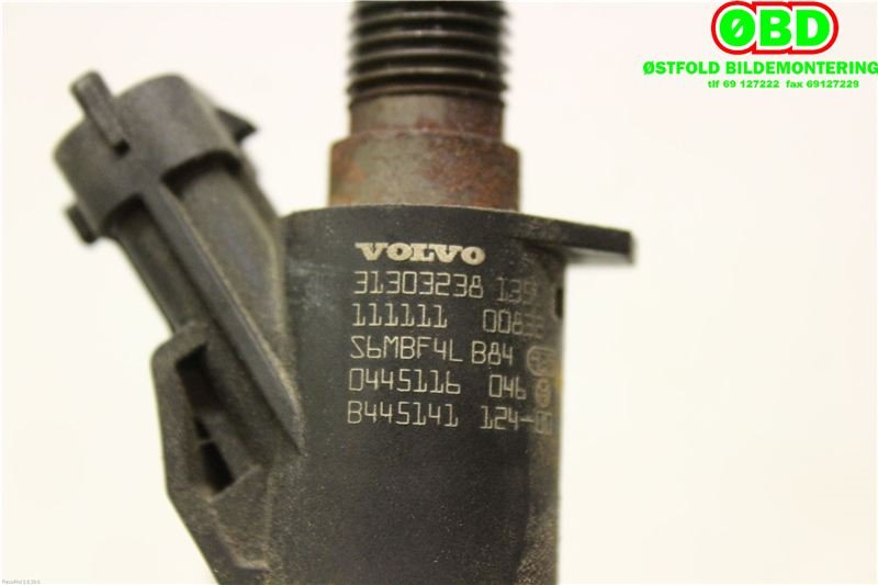 Dyse innsprøyting diesel til Volvo V70 2007-2013 (Type III, Fase 1)  (VOLVO|36001113|0445116046|31303238)