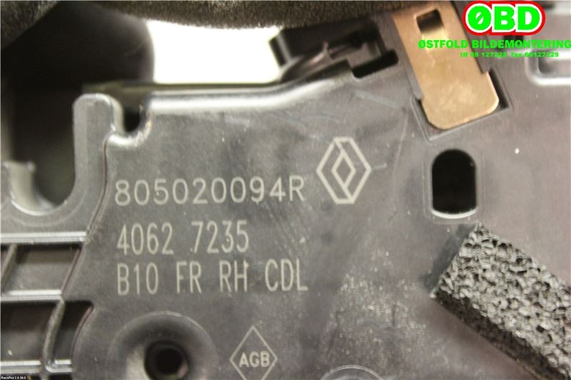 Låsekasse høyre foran til Renault Zoe 2013-2019 (Fase 1)  (RENAULT|805020094R|)