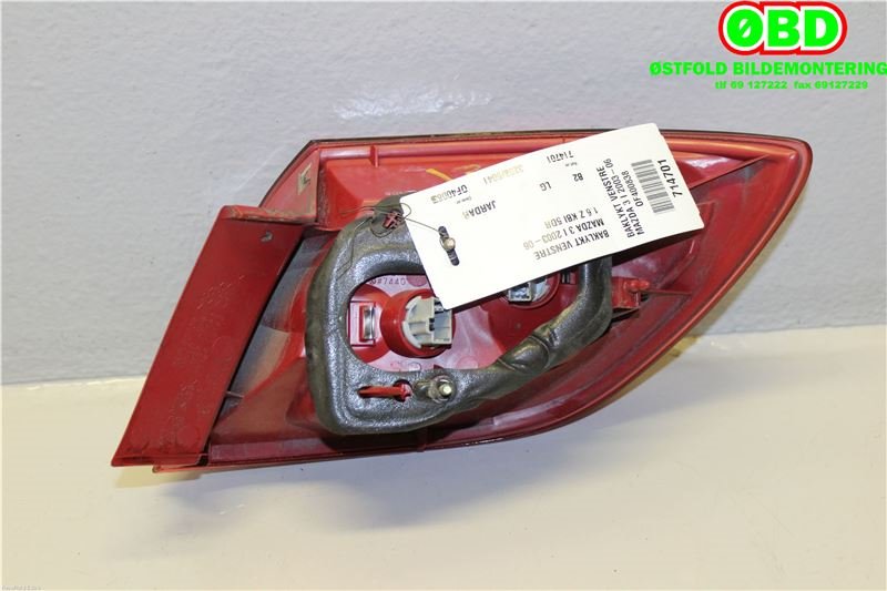 Baklykt venstre til Mazda 3 2003-2005 (Type I, Fase 1)  (MAZDA|BP4K51160D|BP4K51160E|)