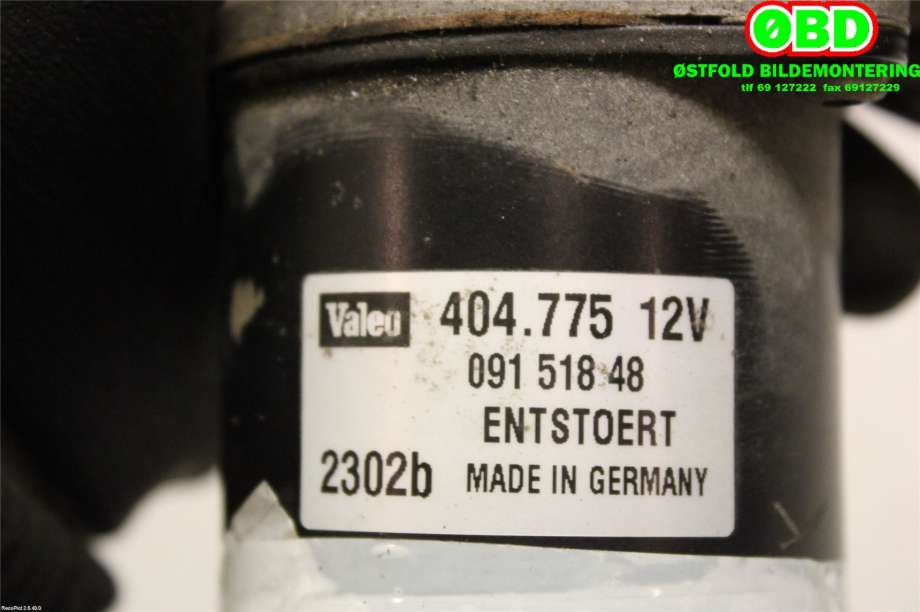 Viskermotor frontrute til Volvo V70 2000-2004 (Type II, Fase 1)  (VOLVO|8648343|404775|)