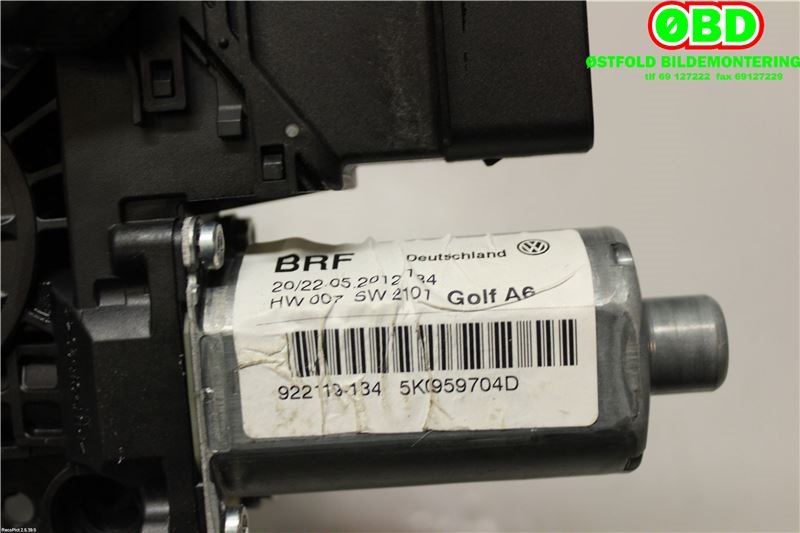 Ruteheis høyre bak til VW Golf VI 2008-2012  (VOLKSWAGEN|5K0 959 704 D||5K0959704D)