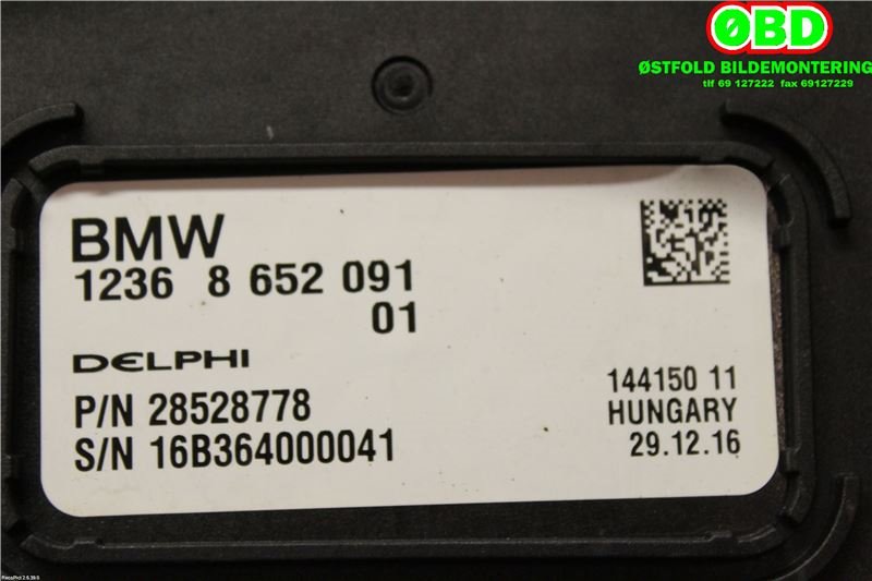 Styreenhet diverse til BMW i3 2013-2022  (BMW|12388661706|28528778|12368652091)
