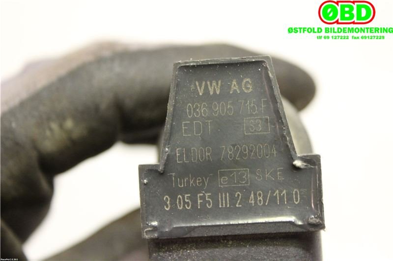 Coil elektronisk til Audi A1 2010-2014 (Type I, Fase 1) (AUDI|036 905 715 G|036 905 715 H|036905715F)
