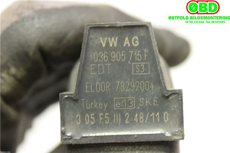 Coil elektronisk til Audi A1 2010-2014 (Type I, Fase 1)  (AUDI|036 905 715 G|036 905 715 H|036905715F)