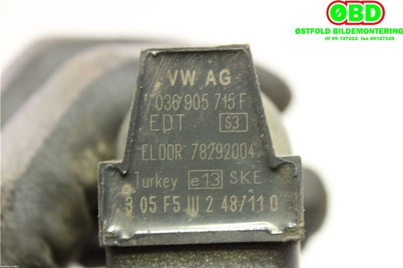Coil elektronisk til Audi A1 2010-2014 (Type I, Fase 1)  (AUDI|036 905 715 G|036 905 715 H|036905715F)