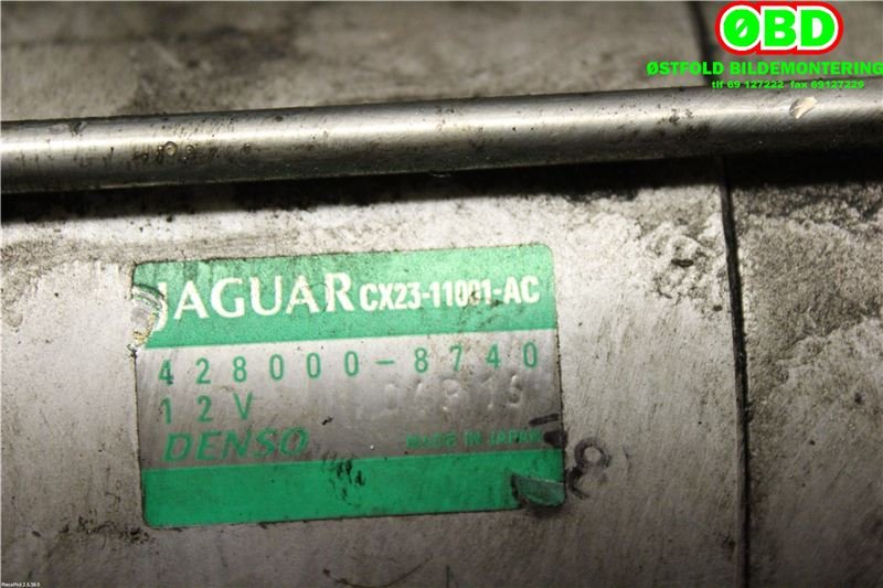 Starter diesel til Jaguar XF 2008-2015 (X250) (X250) (JAGUAR|C2Z13750|4280008740|CX2311001AC)