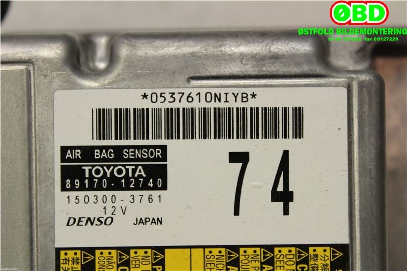 Airbag elektronikk til Toyota Auris 2010-2012 (Type I, Fase 2) (TOYOTA|8917012740|)