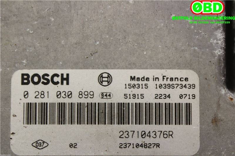 Styreenhet motor til Renault Kangoo 2008-2021 (Type II)  (RENAULT||0281030899)