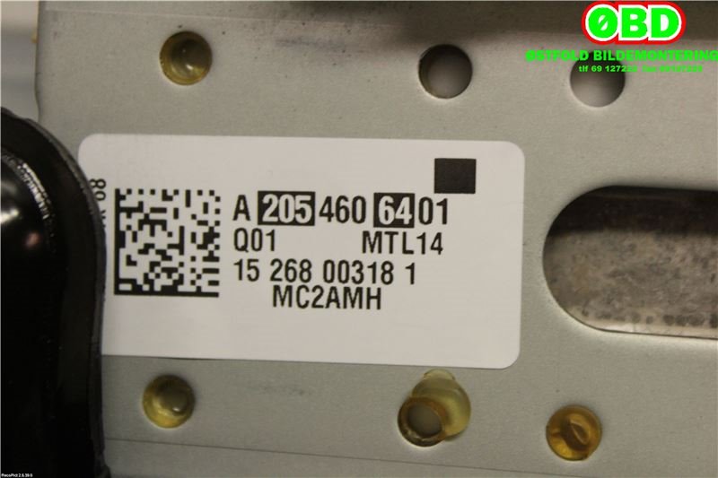 Rattaksel elektrisk servo til Mercedes C-Klasse 2014-2018 (Fase 1) (W205) (W205) (MERCEDES|A 205 460 64 01|A 205 460 89 01|2054606401)