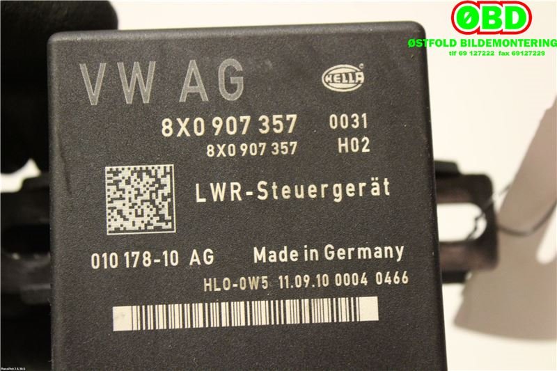 Styreenhet xenon/ballast til Audi A1 2010-2014 (Type I, Fase 1)  (AUDI|8X0 907 357||8X0907357)