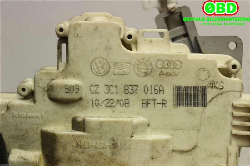 Låsekasse høyre foran til Škoda Superb 2008-2015 (Type II)  (SKODA|3C1 837 016 A||3C1837016A)