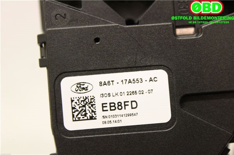 Bryter visker til Ford Fiesta 2013-2017 (Type VI, Fase 2)  (FORD|1537625||8A6T17A553AC)