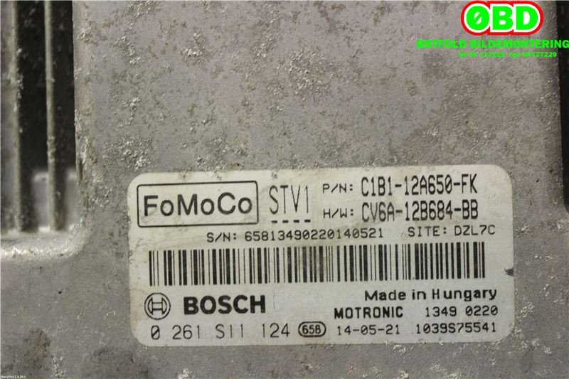 Styreenhet motor til Ford Fiesta 2013-2017 (Type VI, Fase 2) (FORD|2013029||C1B112A650FK)