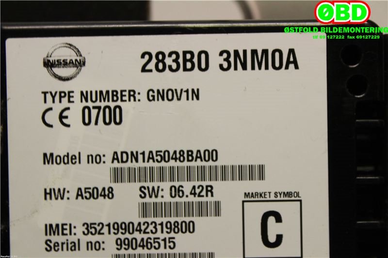 Styreenhet diverse til Nissan Leaf 2011-2017 (Type I)  (NISSAN|283B03NM0A|)