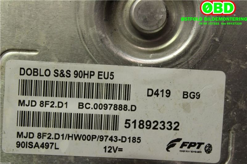 Styreenhet motor til Fiat Doblo 2010-->> (Type II)  (FIAT|)