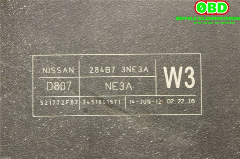 Sikringsboks til Nissan Leaf 2011-2017 (Type I)  (284B73NE3A|)