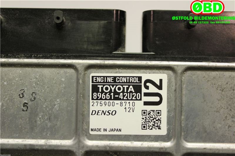 Styreenhet motor til Toyota RAV4 2013-2015 (Type IV, Fase 1)  (TOYOTA|8966142U20|2759008710)