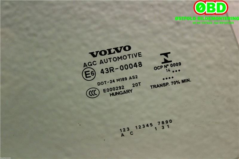 Siderute høyre bak til Volvo V40 2012-2019 (VOLVO|31386767|)