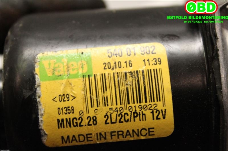 Viskermotor frontrute til Renault Kangoo 2008-2021 (Type II)  (RENAULT|7701066449|54526811|8200409692)