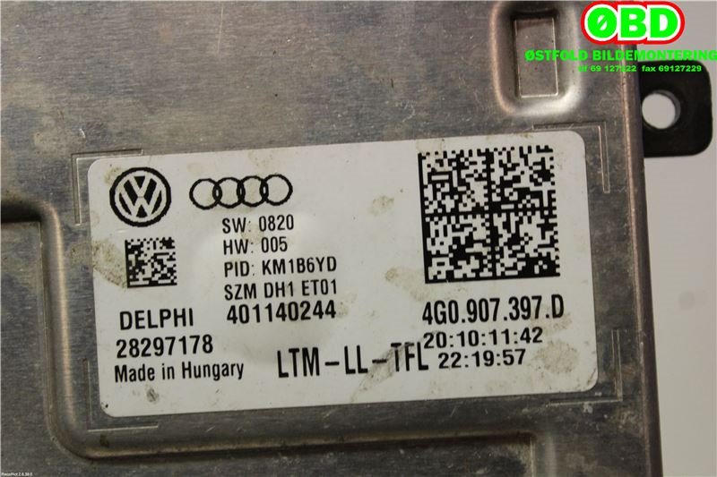 Styreenhet xenon/ballast til Audi Q7 2015-->> (Type II)  (AUDI|7PP 941 572 AB|7PP 941 572 ABZOO|4G0907397D)