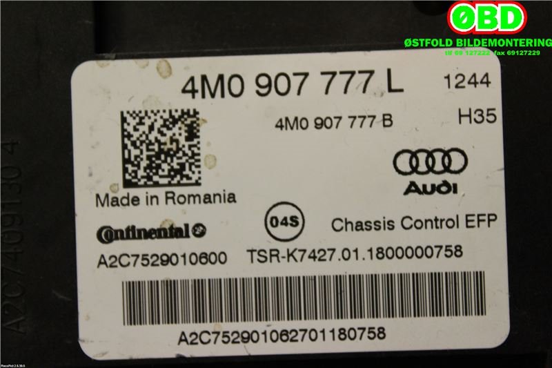 Styreenhet nivå/luftfjæring til Audi Q7 2015-->> (Type II) (AUDI|4M0 907 777 L|4M0 907 777 Q|4M0907777L)