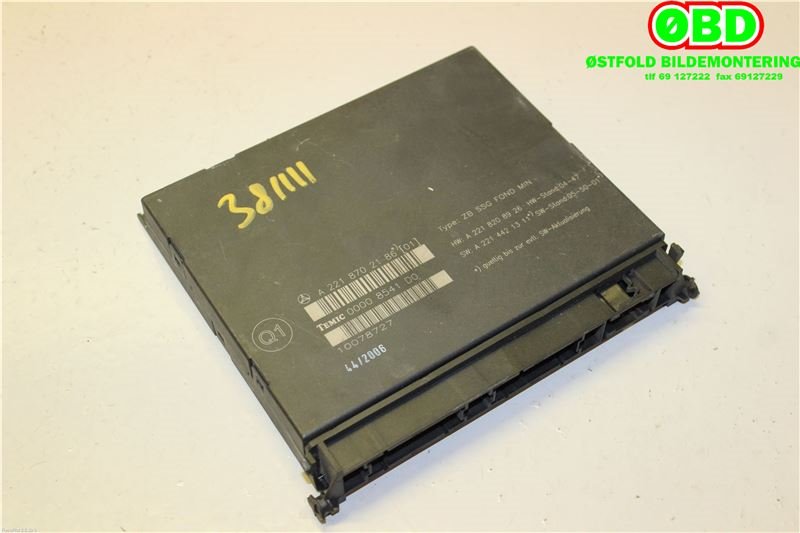 Styreenhet comfort (BCM) til Mercedes S-Klasse 2005-2013 (W221) (W221) (MERCEDES|A 221 870 21 86|A 221 870 34 92|2218702186)