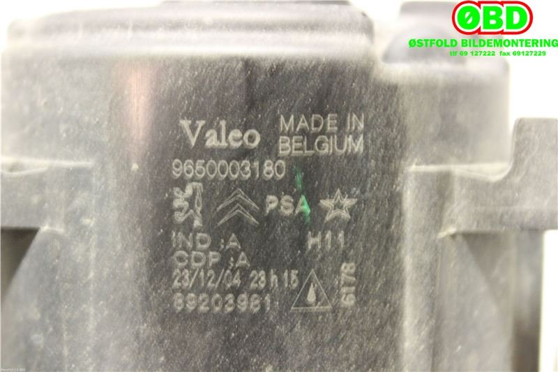 Tåkelykt venstre foran til Citroën C5 2005-2008 (Type I, Fase 2)  (CITROEN|6206 E1||9650003180)