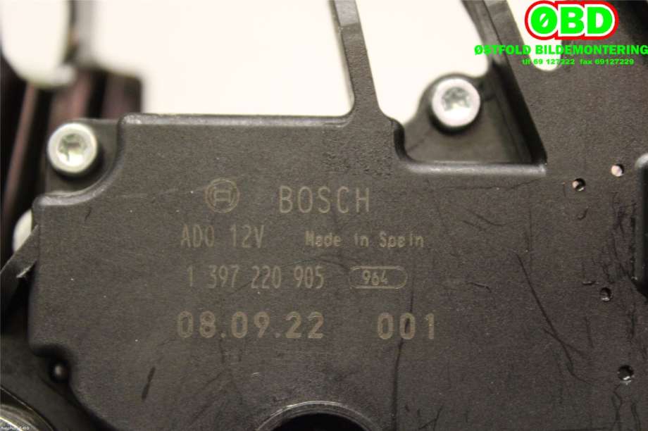 Viskermotor bakrute til BMW 3-Serie 2005-2011 (E90/E91/E92/E93) (E90/E91/E92/E93) (BMW|61 62 7 208 602|1397220905|)