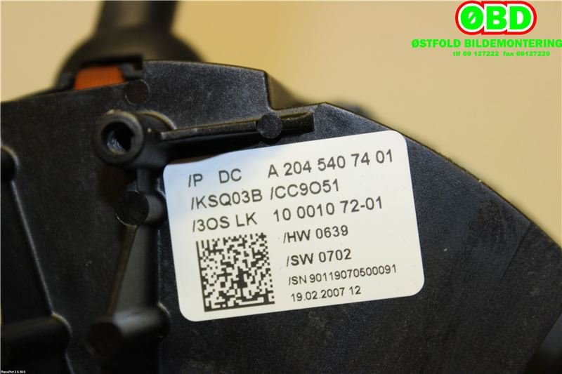 Bryter combi til Mercedes C-Klasse 2007-2011 (Fase 1) (W204) (W204) (MERCEDES|A 204 540 74 01|A 204 900 03 04|2045407401)