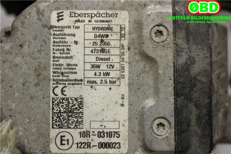 Dieselvarmer til Renault Kangoo 2008-2021 (Type II) (RENAULT|)