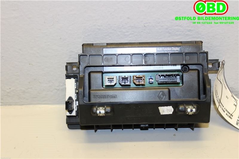 Multimedia display (MCU - Media Controller Unit) til Renault Kangoo 2008-2021 (Type II)  (RENAULT|259153934R|259150869R|)
