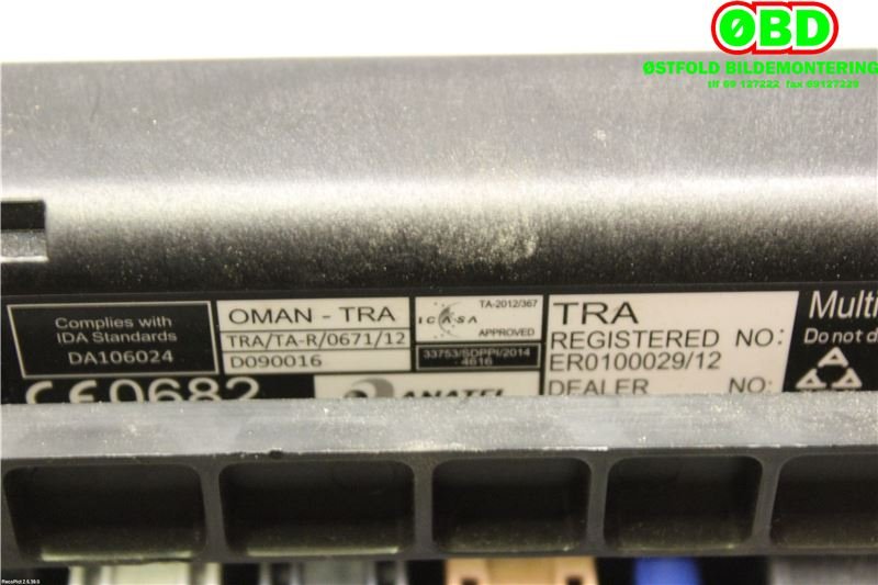 Multimedia display (MCU - Media Controller Unit) til Renault Kangoo 2008-2021 (Type II)  (RENAULT|259153934R|259150869R|)