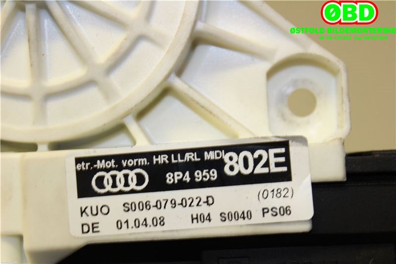 Ruteheis høyre bak til Audi A3 2009-2012 (Type II, Fase 2)  (AUDI|8P4959802F||8P4959802E)
