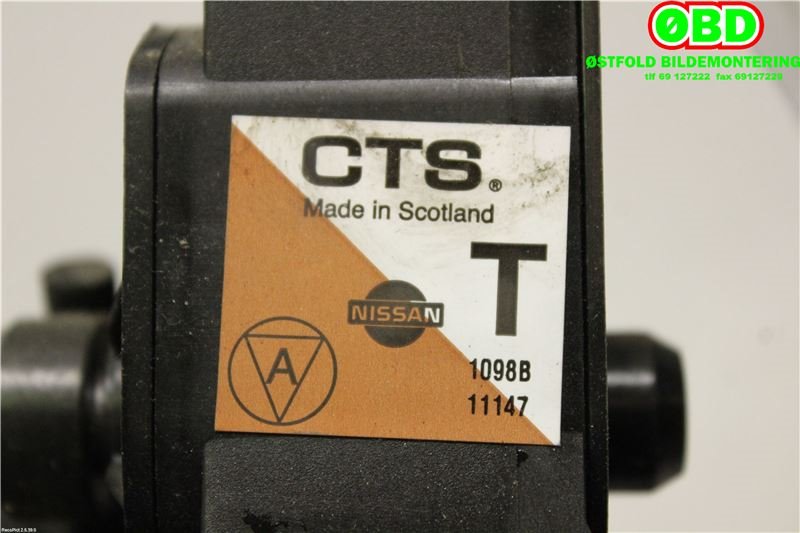 Pedal gass til Nissan Qashqai 2007-2010 (Type I, Fase 1)  (NISSAN|18002JD900|)