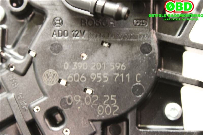 Viskermotor bakrute til VW Polo 2005-2009 (Type IV, Fase 2)  (VOLKSWAGEN|6Q6 955 711 C||6Q6955711C)