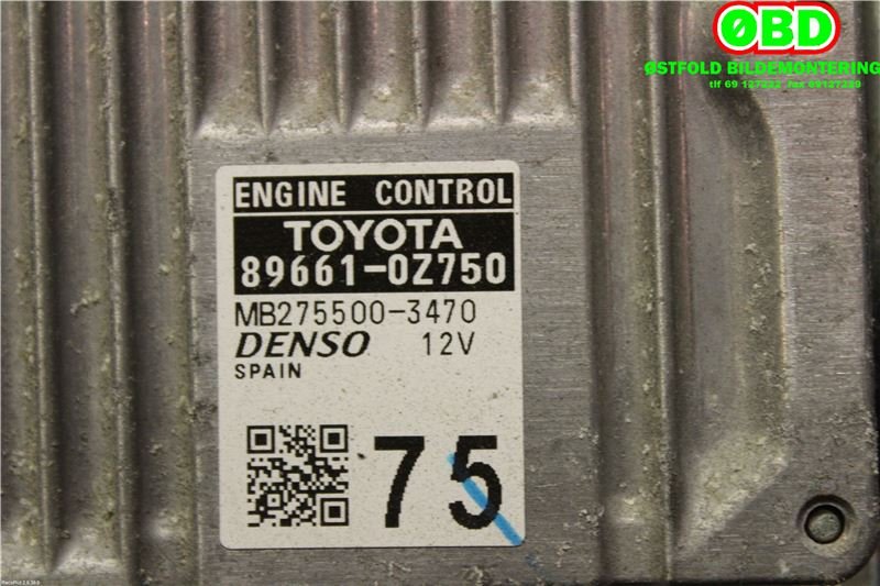 Styreenhet motor til Toyota Auris 2013-2015 (Type II, Fase 1)  (TOYOTA|896610Z750|)