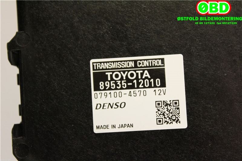 Styreenhet girkasse til Toyota Auris 2013-2015 (Type II, Fase 1)  (TOYOTA|8953512020|8953512010)