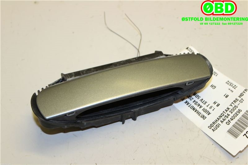 Dørhåndtak utv høyre bak til Audi A4 2004-2008 (Type III) (B7) (B7) (AUDI|8E0 839 207||4B0839885)