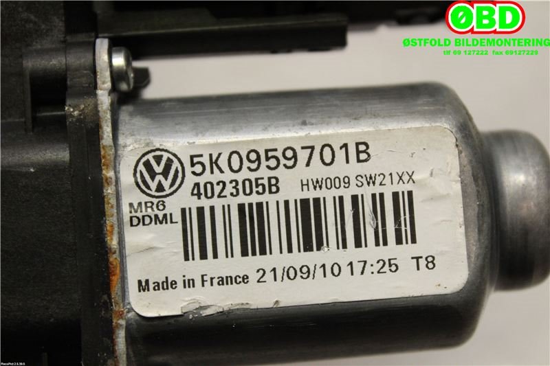 Ruteheis venstre foran til VW Golf VI 2008-2012 (VOLKSWAGEN|5K0 959 701 E||5K0959701B)