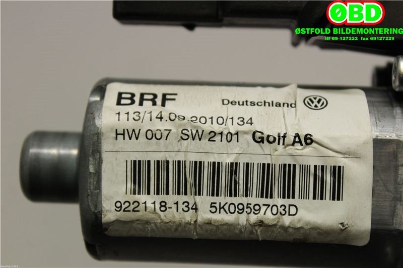 Ruteheis venstre bak til VW Golf VI 2008-2012  (VOLKSWAGEN|5K0 959 703 D||5K0959703D)