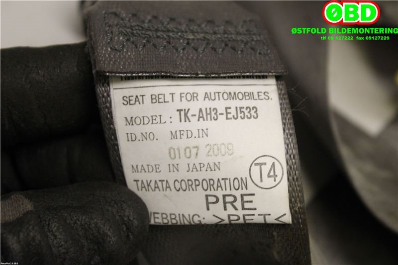 Airbag beltestrammer til Honda Insight 2009-2013  (HONDA|)