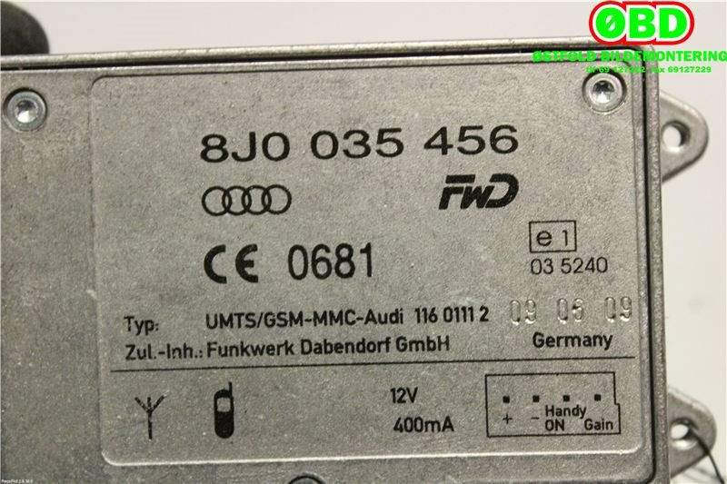 Antenne forsterker til Audi A5 2007-2016 (Type I)  (AUDI|8J0 035 456 A||8J0035456)