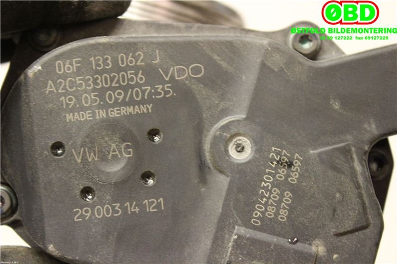Spjeldhus til Audi A5 2007-2016 (Type I)  (AUDI|06F 133 062 Q|06F 133 062 AG|06F133062J)